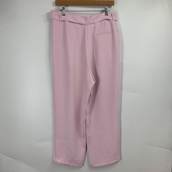 ASTR The Label Women's Pleated WIde Leg Belted Cropped Pants‎ SIze L - Picture 2 of 13